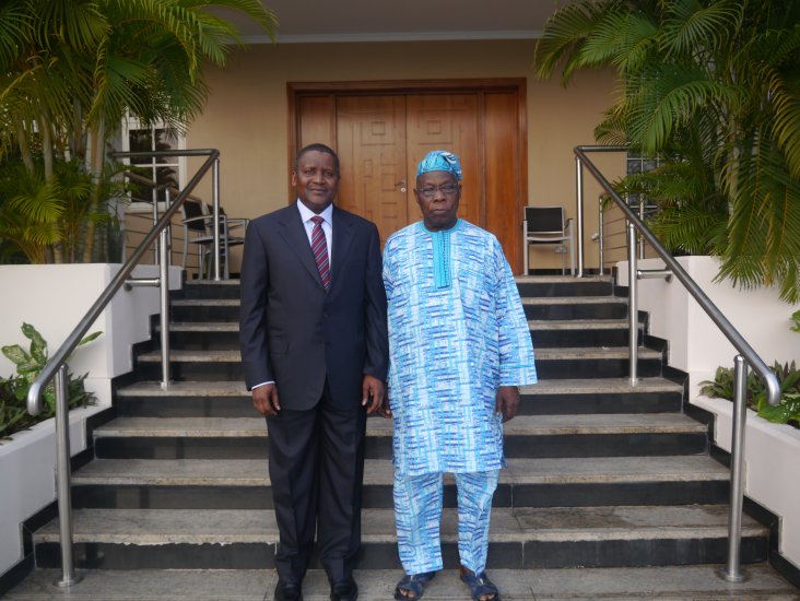 Image result for aliko dangote and Obasanjo