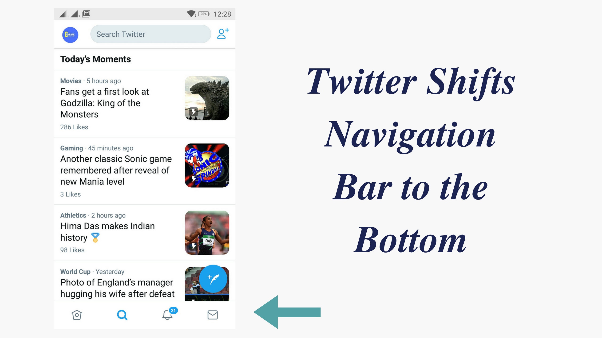 Twitter Shifts Navigation Bar to The Bottom - Innovation Village