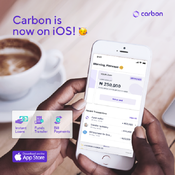 Nigeria’s Digital Financial Services Company Carbon Launches New iOS App Innovation Village