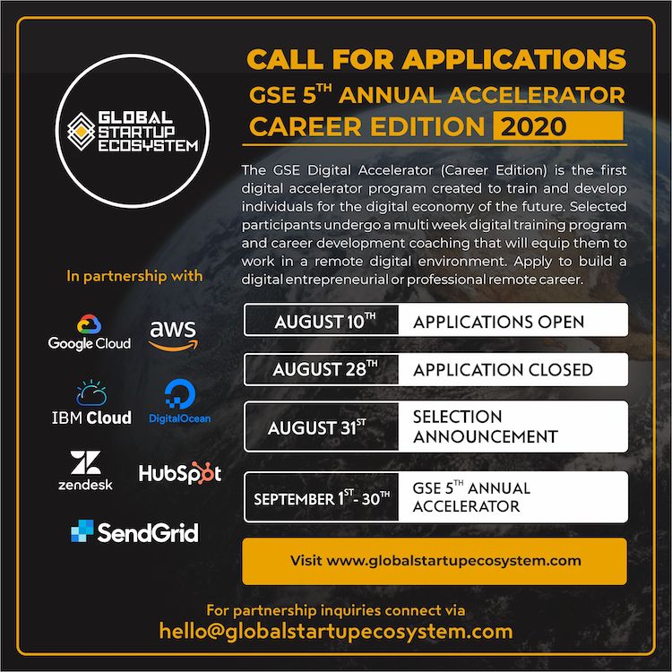 Call for Applications Free 4 Week Global Startup Ecosystem (GSE) 5th